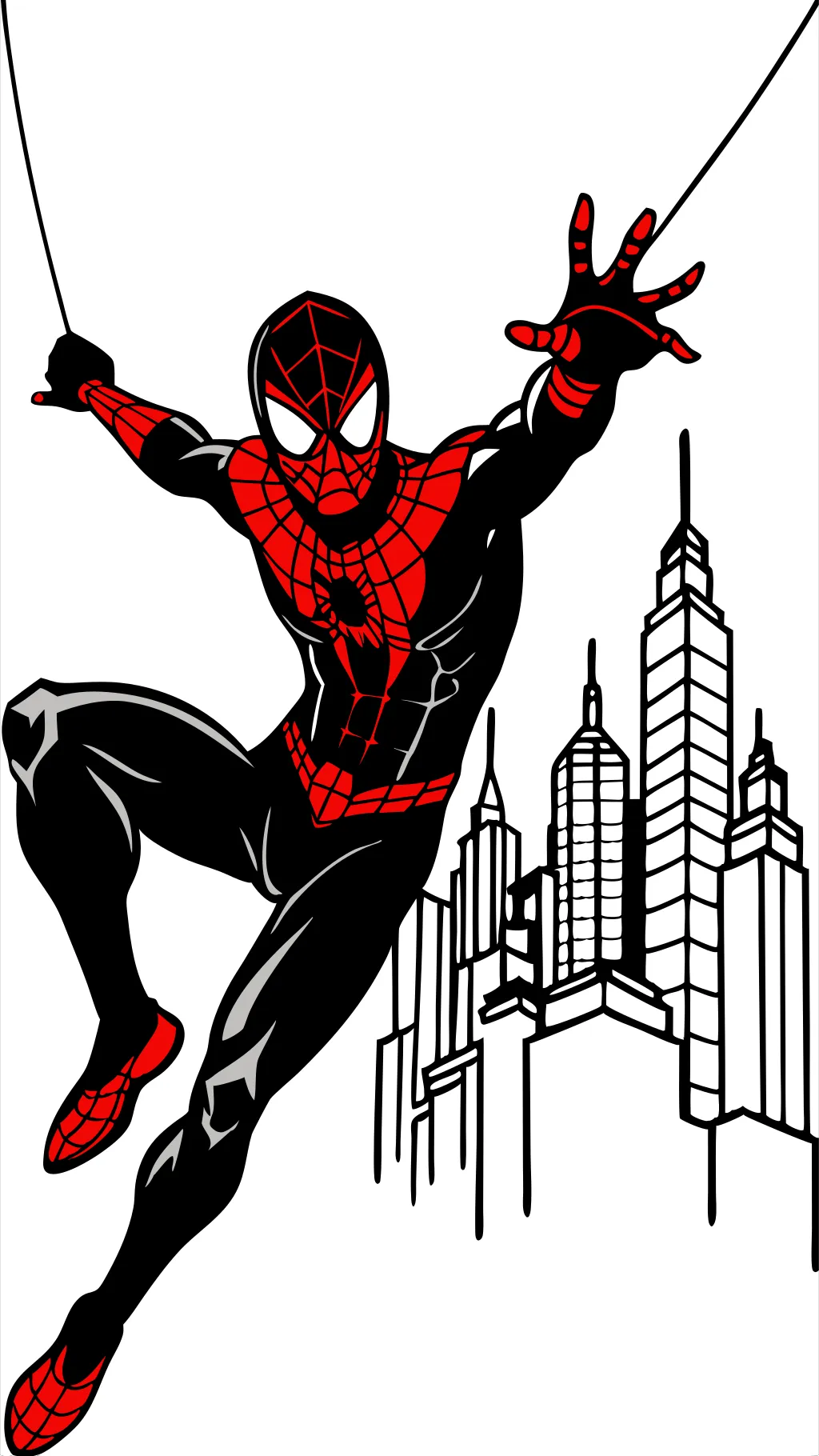 ultimate spiderman miles morales coloring pages